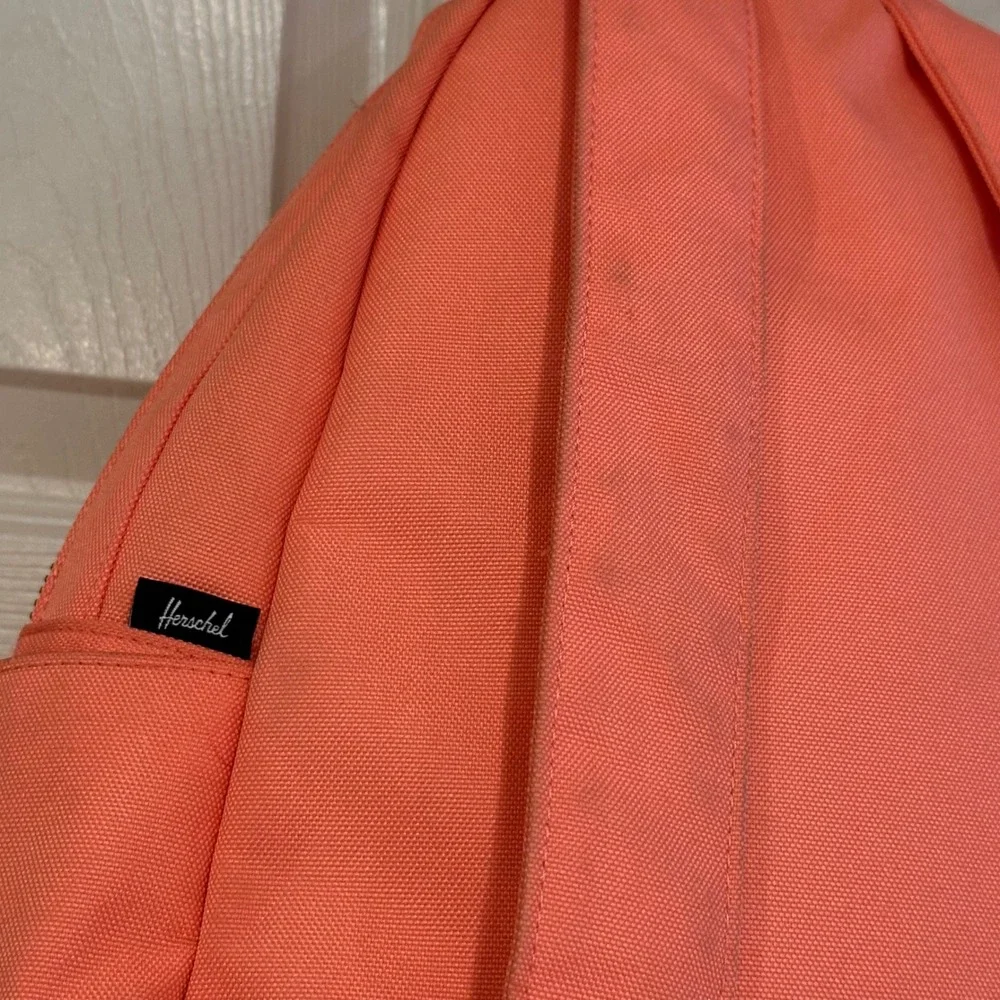 Herschel Supply Co Heritage Backpack Neon Coral Peach Canvas Daypack Bag
